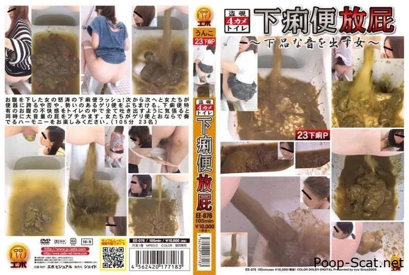 素人うんこだらけ　レイディックス TANSEKI Amateur Poop EE-076 - Normal Constipation, Feces In Mouth, Goodies Shit