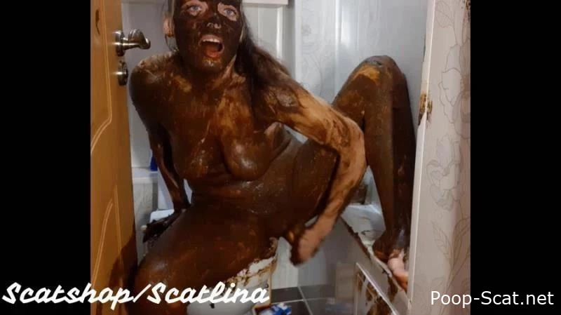 Dirty toilet (part 2) with ScatLina - Scat Pack, Eagerly Shit, Dirty Toy