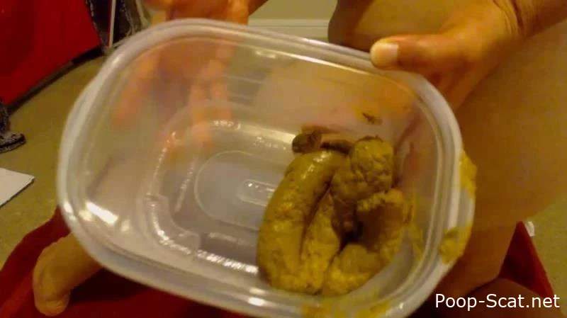 Poop in a plastic container - ModelNatalya94 - Cosplay Scat, Fingered In Shit, Shit Mask